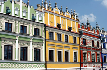 renesansowe kamienice na rynku  w Zamościu © GKor