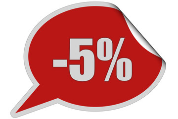 SP-Sticker rot curl oben -5 PROZENT