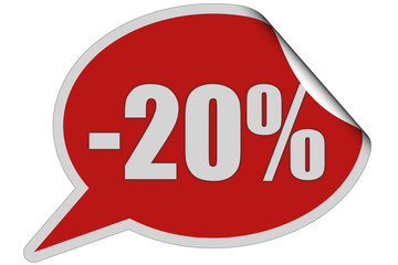 SP-Sticker rot curl oben -20 PROZENT