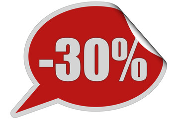 SP-Sticker rot curl oben -30 PROZENT