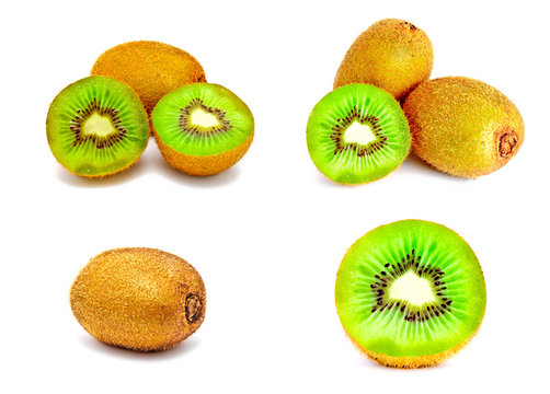 set of Kiwi fruit images
