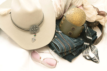 Stetson and accessories - obrazy, fototapety, plakaty