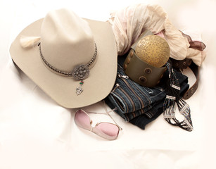 Stetson and accessories - obrazy, fototapety, plakaty