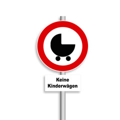 Kinderwägen verboten