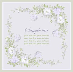 Greeting card with rose.