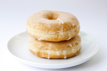 Sugary donut isolated