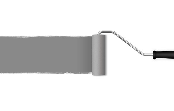 Farbrolle klein mit Strich grau