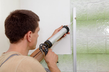 Plumber using silicone cartridge