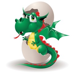 Drago Cucciolo Uovo-Baby Dragon Cartoon on Egg-2012 © BluedarkArt