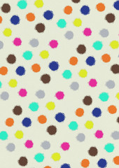 カラフル水玉のあったか模様