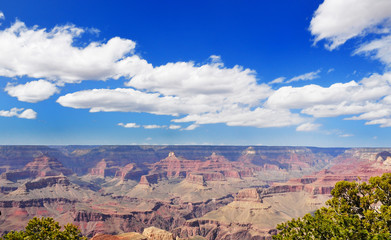 A Beautiful landscape of Grand Canyon with moving clouds