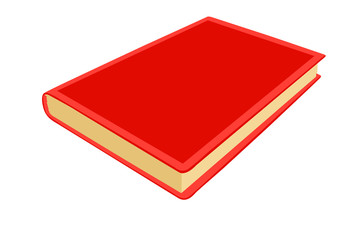 red note pad on white background