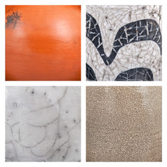 Collection of ceramic background or texture