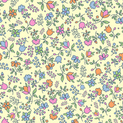 multicoloured floral seamless pattern