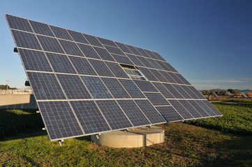 Photovoltaics Panels Getting Energy from the Sunlight.