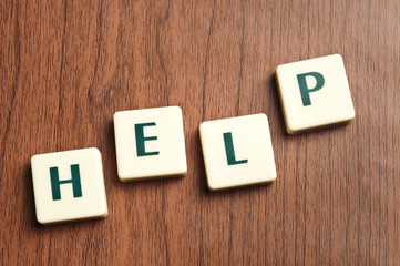 Help word made by letter pieces