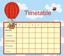 Timetable - balloon