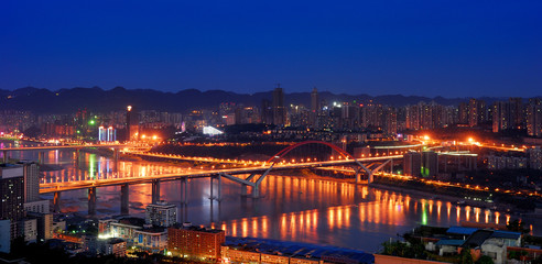 Fototapeta na wymiar Night scene of Chongqing