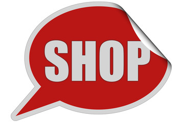 SP-Sticker rot curl oben SHOP