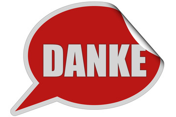 SP-Sticker rot curl oben DANKE