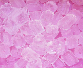 Pink ice cubes background