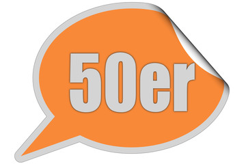 SP-Sticker orange curl oben 50ER