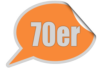 SP-Sticker orange curl oben 70ER