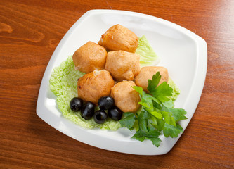 Baked potatoes wedges.Italian cuisine