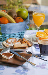 Breakfast in the table