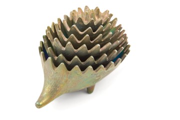 beautiful bronze hedgehog statuette
