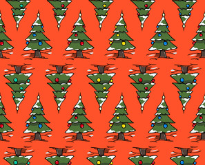 xmas trees forest