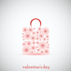 Creative flowers packet for valentine's day