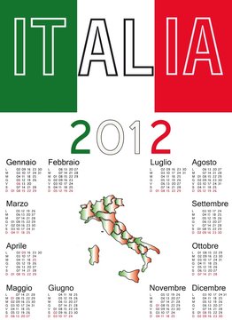 calendario italiano 2012