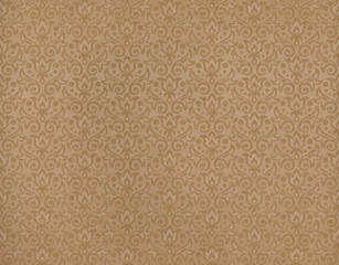 seamless floral ornament on the texture of paper crafting beige