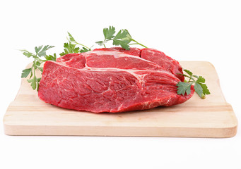 isolated piece of beef
