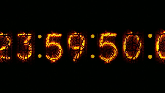Nixie digital clock countdown D1