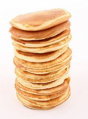 isolated stack of pancakes
