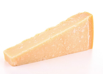 isolated parmesan on white background