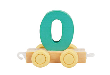 Wooden toy number 0