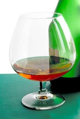 drink of brandy in glass