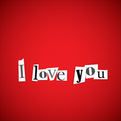 I love you vector illustration