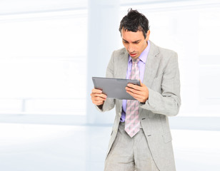 Businessman standing in hall