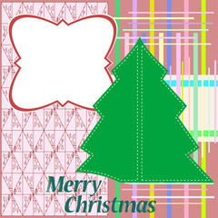 Naklejka premium Beautiful Christmas tree illustration. Christmas Card