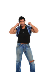Fototapeta premium fashion latin man standing