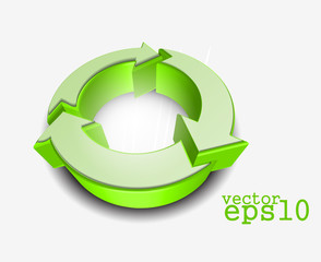 3d recycle symbol design