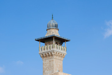 The minaret of mousque of Al-aqsa