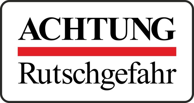 Rutschgefahr