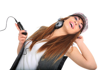 Fototapeta premium Music Listening Girl