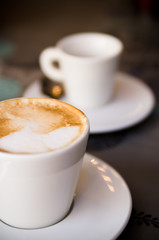 A cup of cappucino