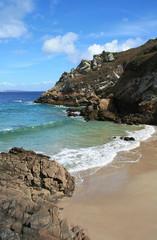 Fototapeta na wymiar Na plaży w Cap Sizun Loédec